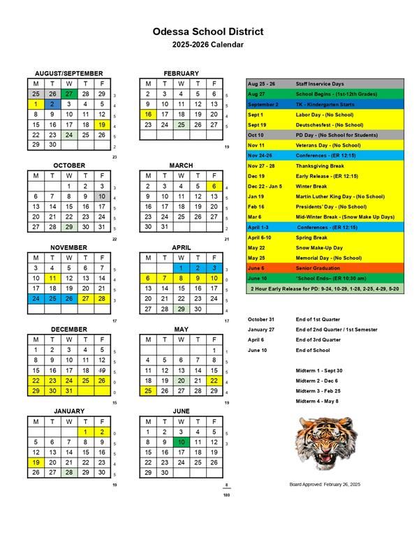  Calendar 2025-26